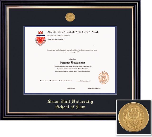 Seton Hall Law School 14'' x 17'' Prestige Diploma Frame