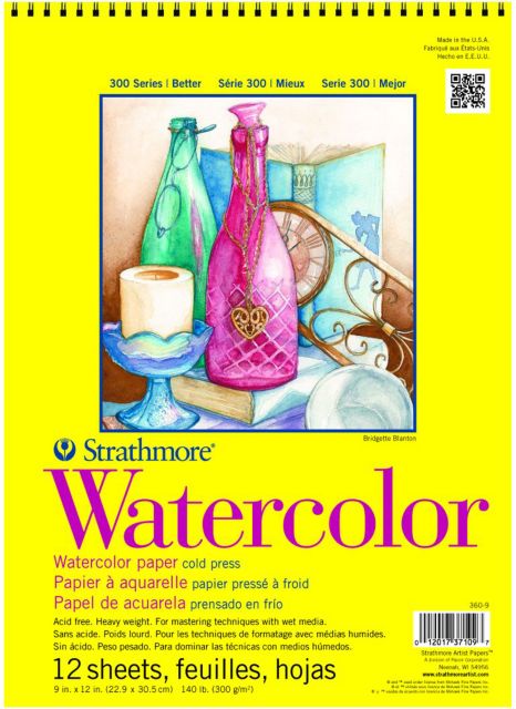 WATERCOLOR 300 9X12 SPIRAL 12 SHEETS