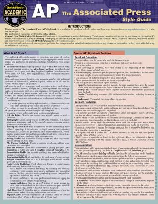 ASSOCIATED PRESS STYLE GUIDE