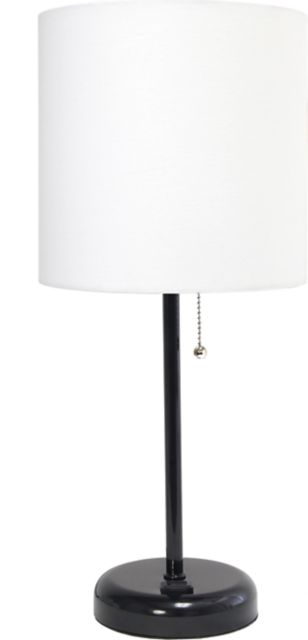 BLK STICK OUTLET LAMP